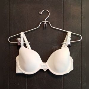 Plain white bra